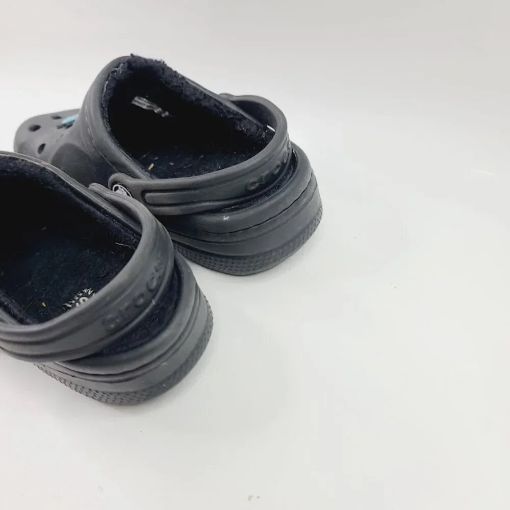 Crocs Girl's Black Classic Studs Adjustable Slip-On Casual Clogs Size 13‎